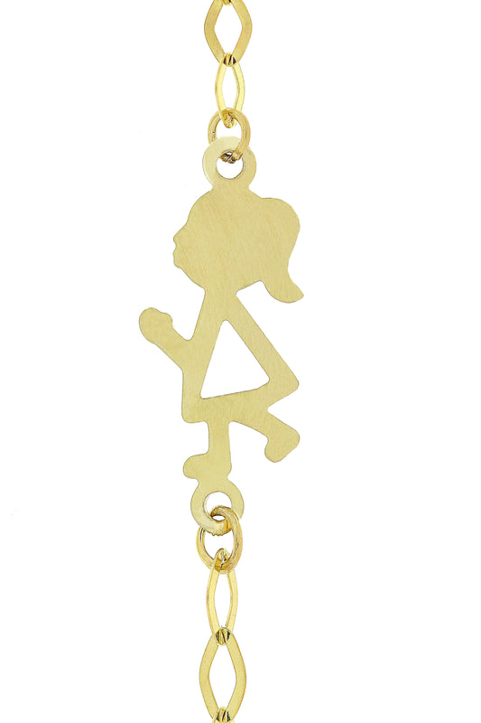 Bratara copii "Fetita" si cu placuta - Antonia Gold