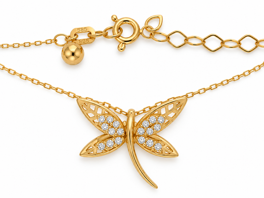 Lantisor Aur 14K Libelula Sky