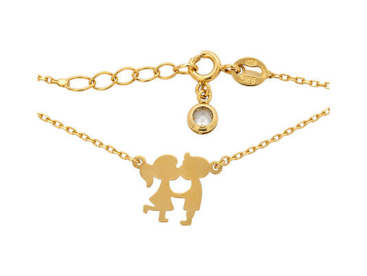 Lantisor Aur 14K Familia - Love from start