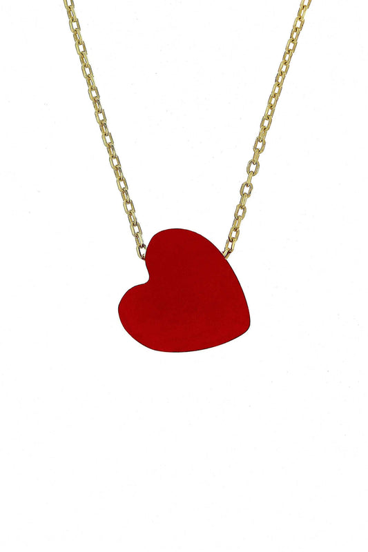 Lantisor "Inima Rosie" cuart