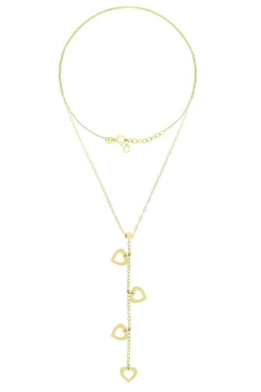 Lantisor "4 inimioare cazatoare" - Antonia Gold