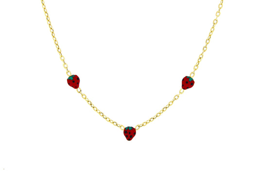 Lantisor copii "3 Capsunele" - Antonia Gold