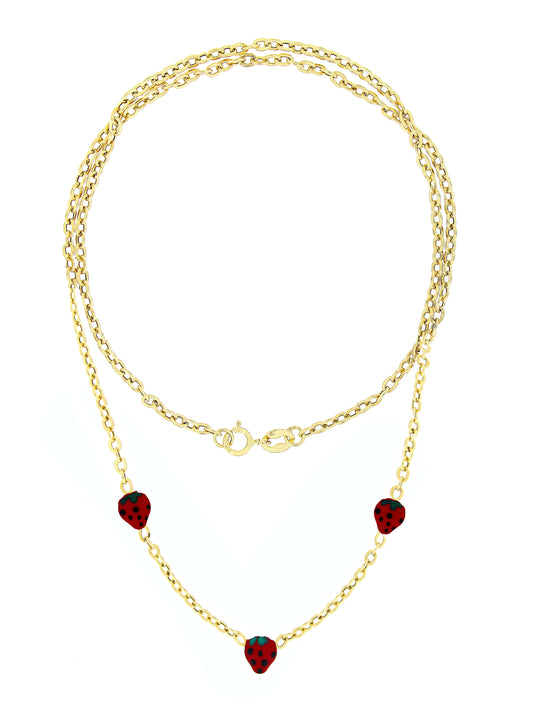 Lantisor copii "3 Capsunele" - Antonia Gold