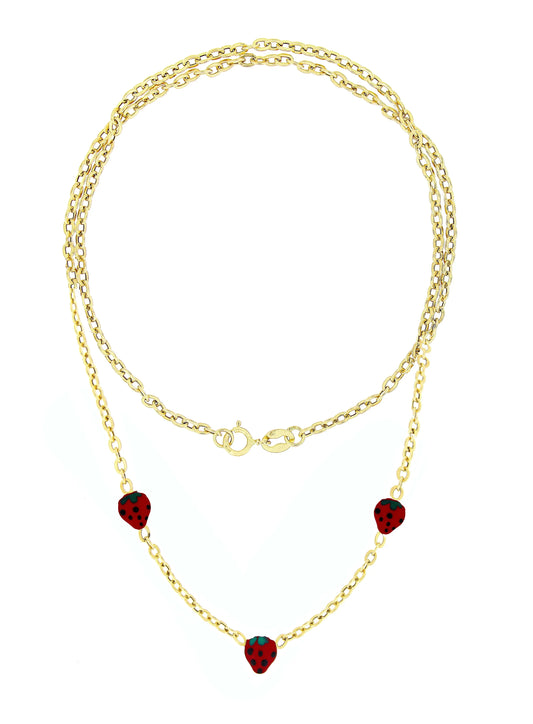 Lantisor copii "3 Capsunele" - Antonia Gold