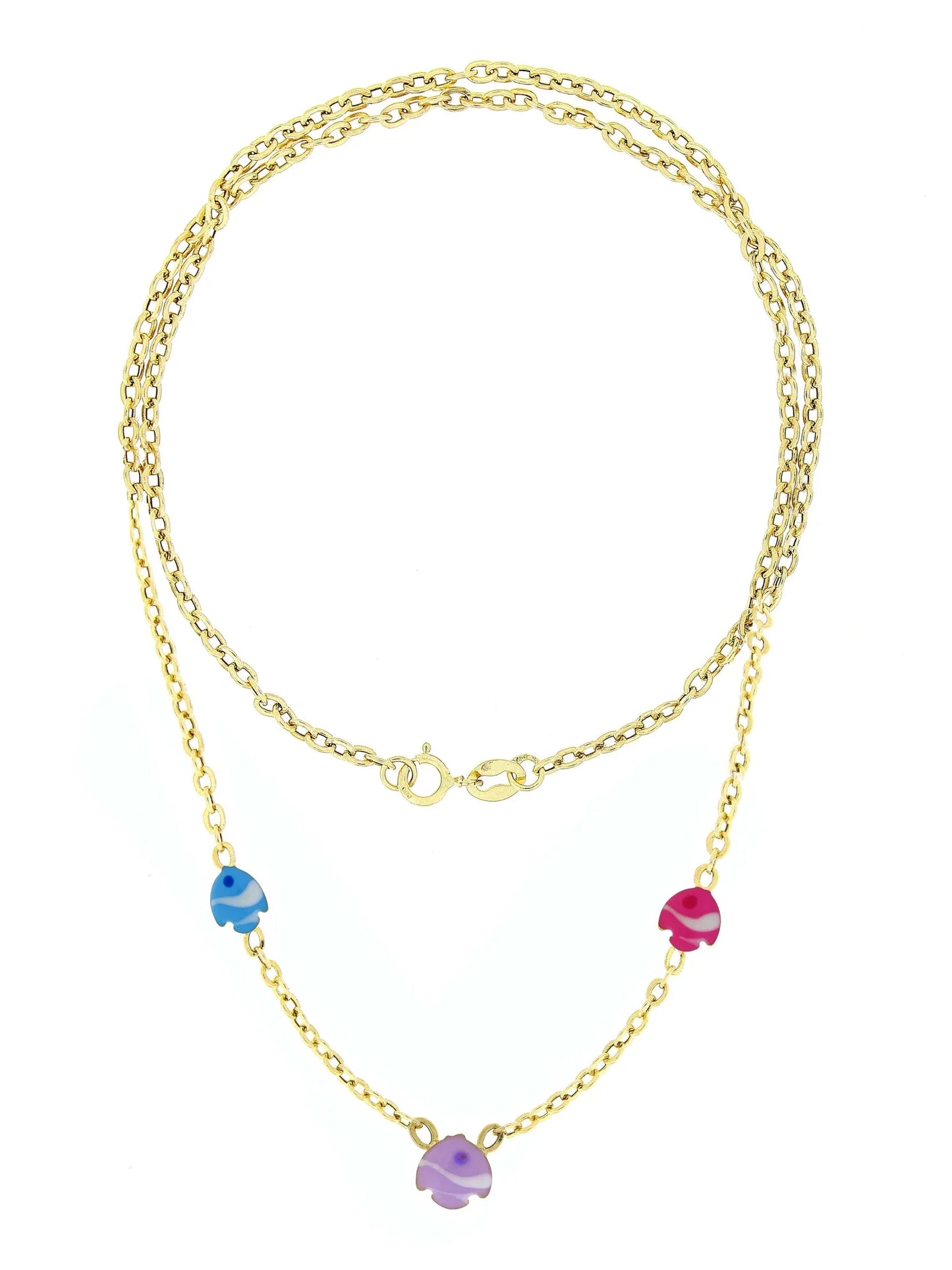 Lantisor " 3 Pestisori colorati" - Antonia Gold