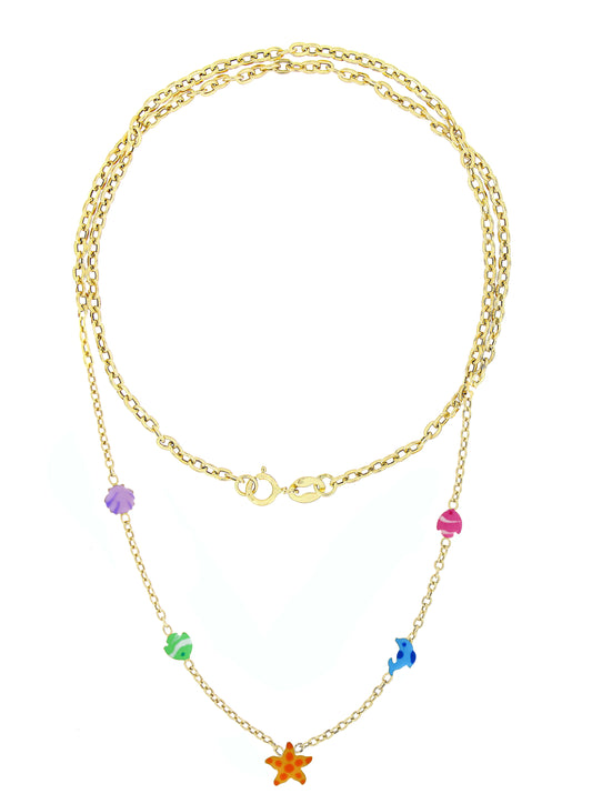 Lantisor ,,Iubesc marea" - Multicolor - Antonia Gold