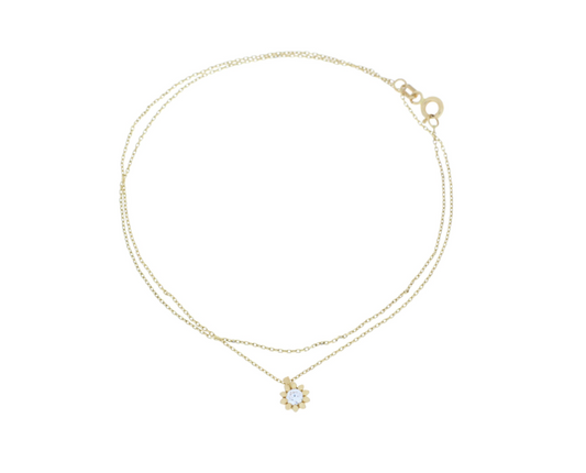 Lantisor "Floricica cu piatra zirconia" - Antonia Gold