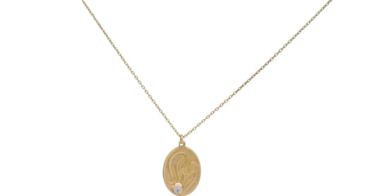 Lantisor "Mama si copilul" cu piatra - Antonia Gold