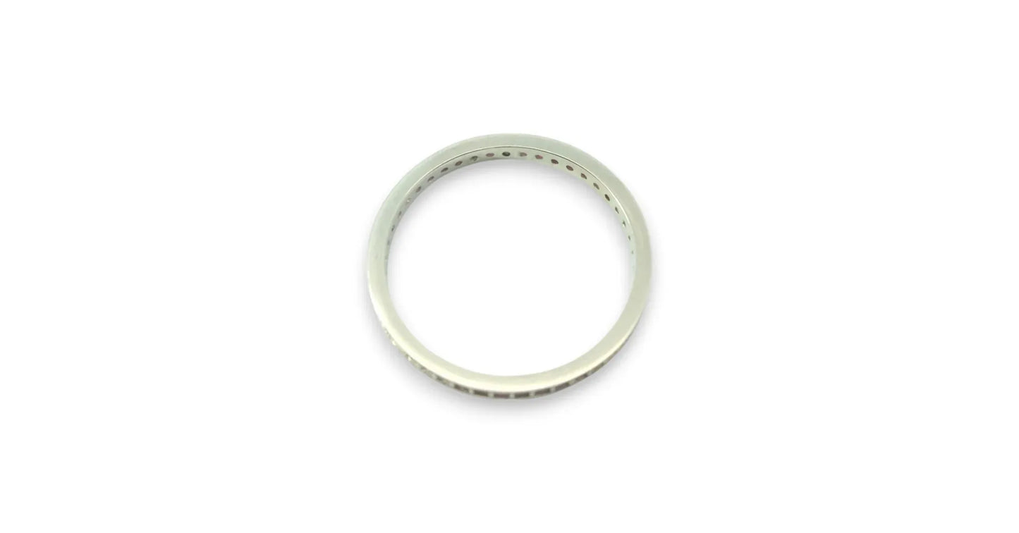 Inel Tennis din aur alb - P. Rosii - Antonia Gold