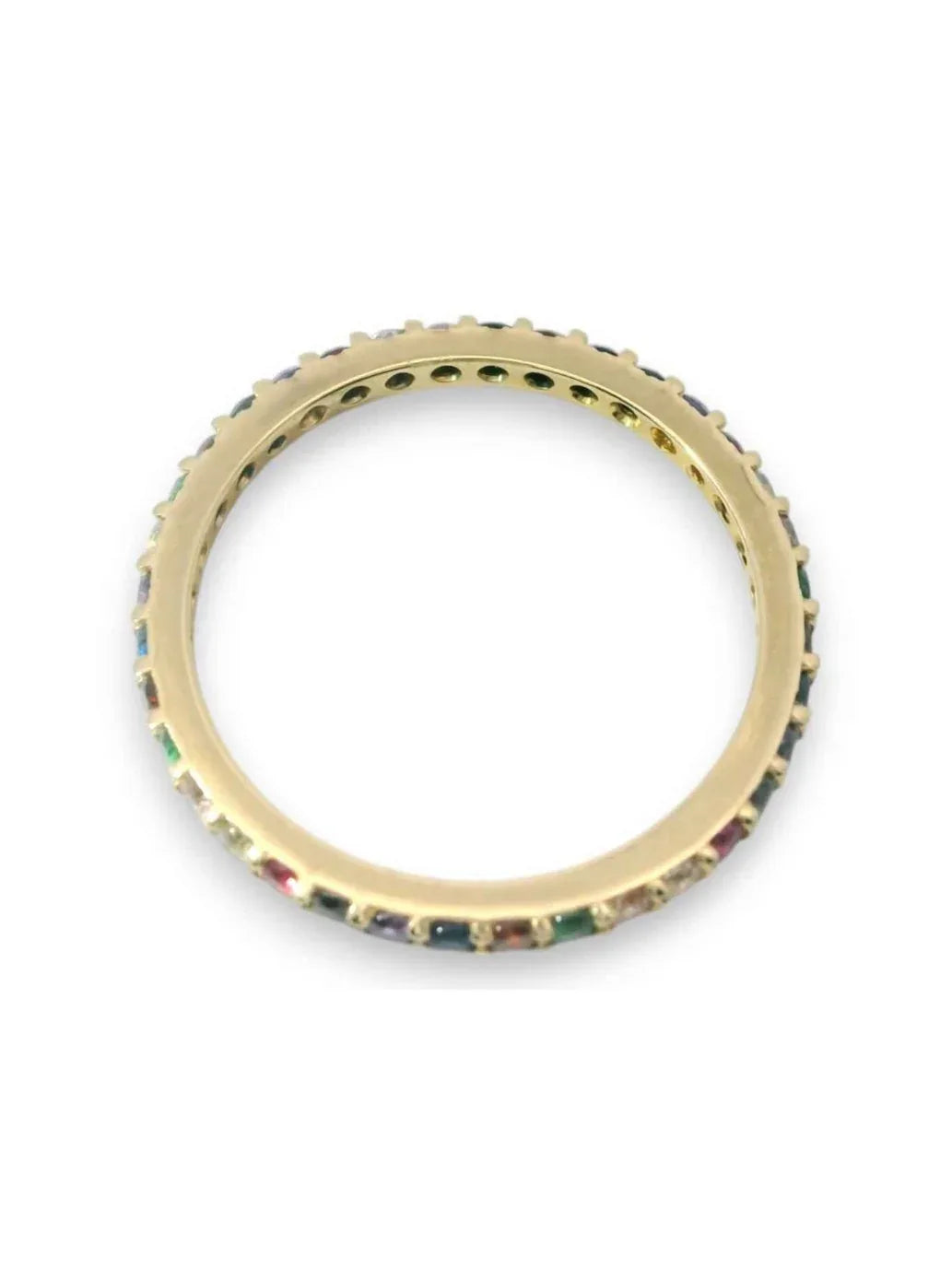 Inel Tennis din aur galben - P. Multicolore - Antonia Gold