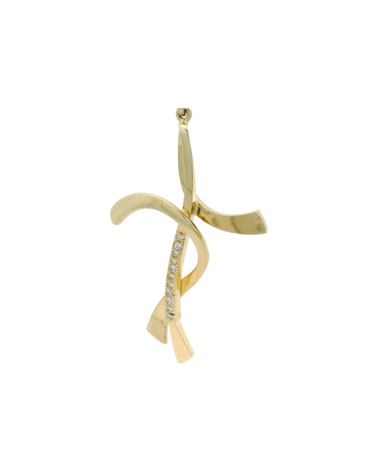 Pandantiv Cruciulita Aur 14K Stilizata