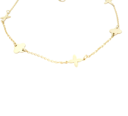 Bratara din Aur cu Simboluri Decorative – Design Fin și Atemporal