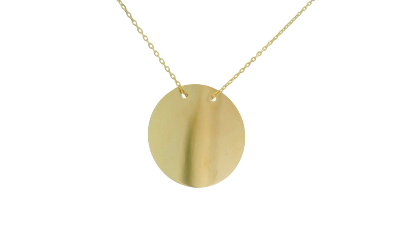 Lănțișor din aur cu bănuț „Familie” - mamă, tată și băiat AG297