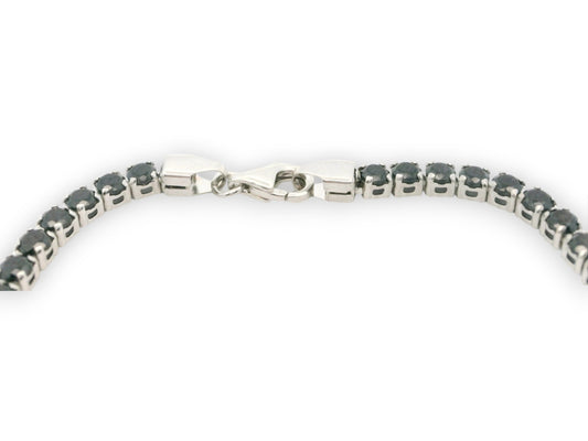 Bratara tennis aur alb - P. Negre - Antonia Gold