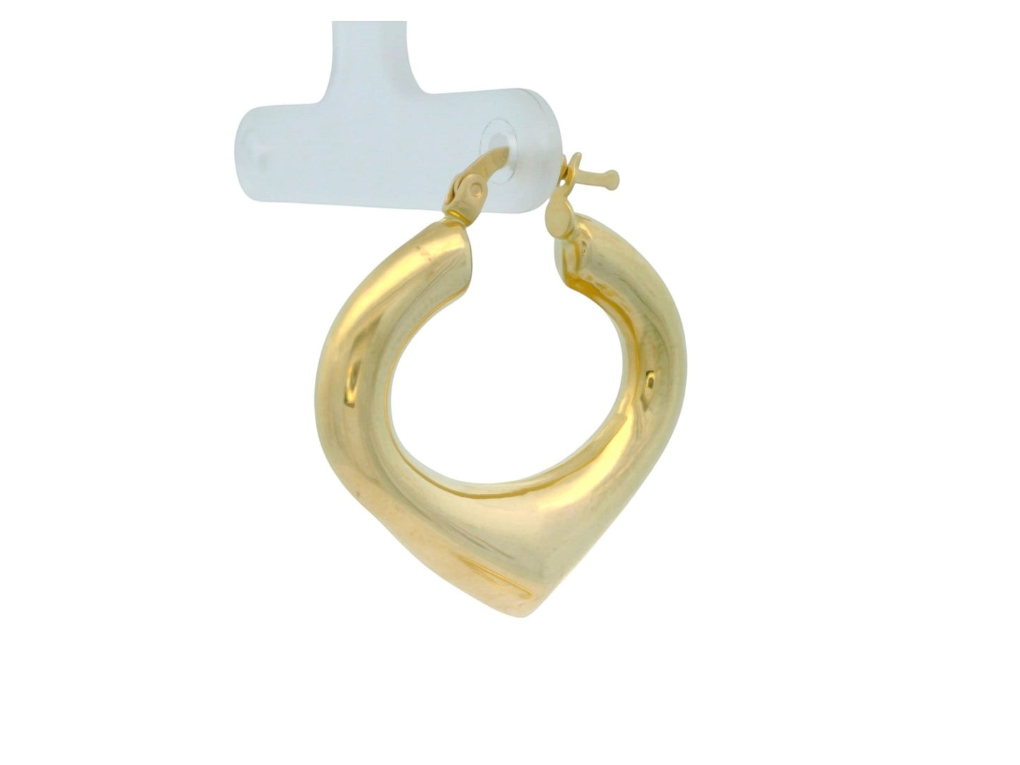 Cercei Antonia Gold tip creole în formă de inimă, realizați din aur galben lucios cu design modern și finisaj elegant.