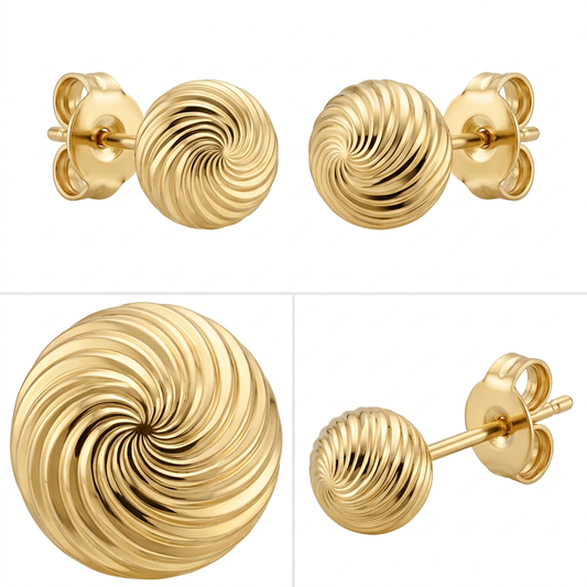 Cercei Aur 14K surub dama Bila Spirala