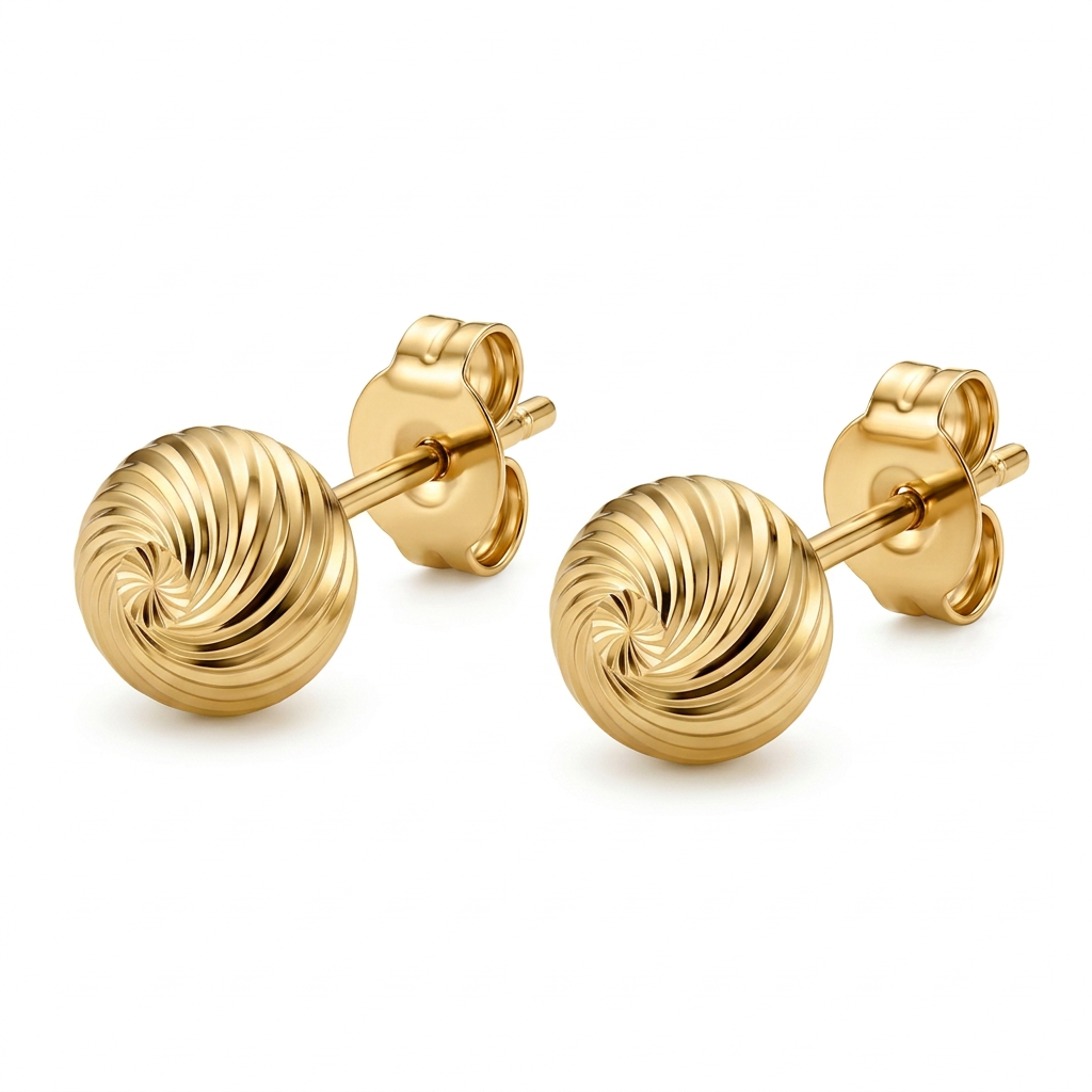 Cercei Aur 14K surub dama Bila Spirala