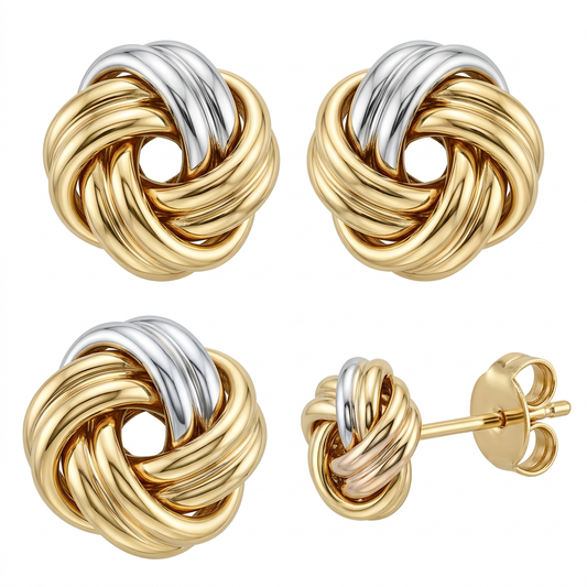 Cercei Aur 14K surub dama Nod