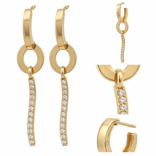 Cercei Aur 14 K dama Stilista