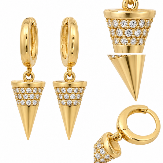 Cercei Aur 14K dama Cubic
