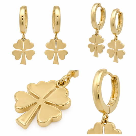 Cercei Aur 14K dama Trifoi