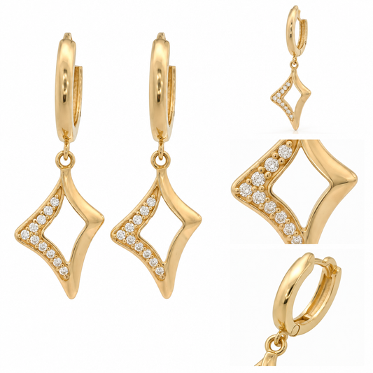 Cercei Aur 14 K dama Star Fors