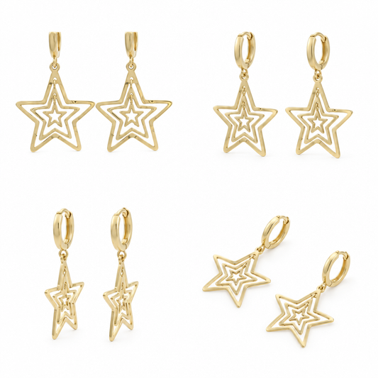 Cercei Aur 14K dama Treime