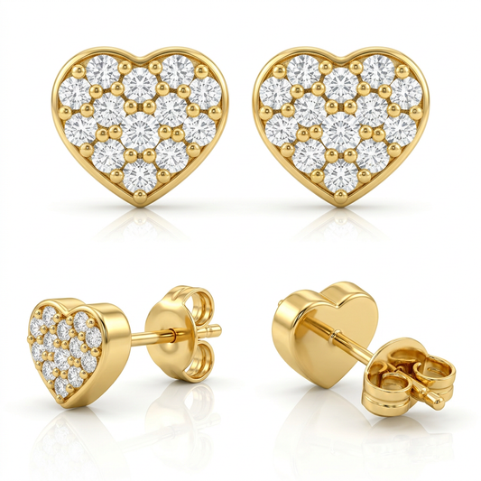Cercei Aur 14K surub dama Light Heart