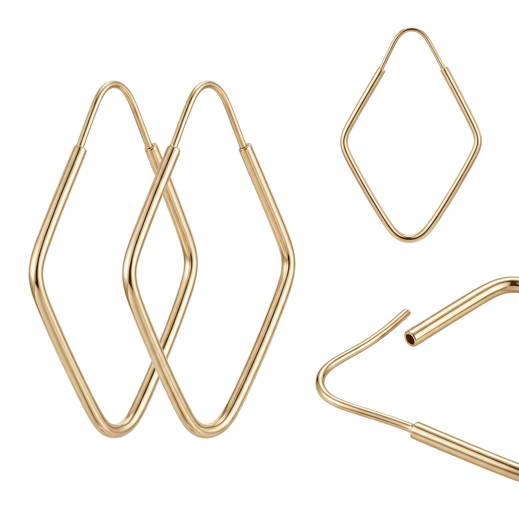 Cercei Aur 14K copii Rombs C46