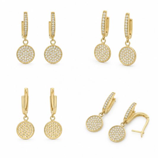 Cercei Aur 14K dama Stone