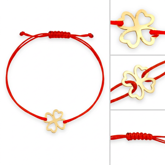 Bratara Aur 14K Snur Trifoi