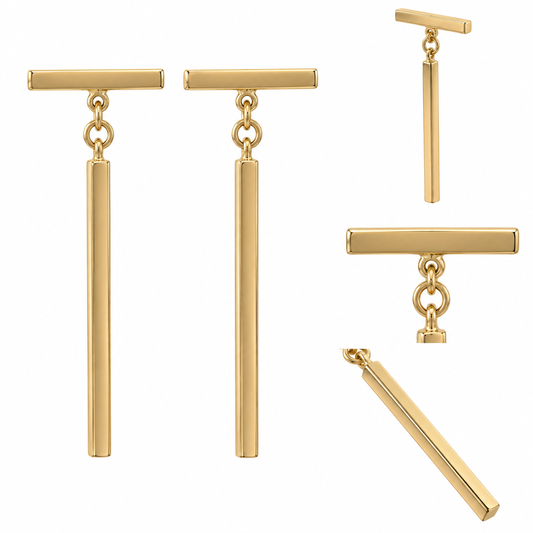 Cercei Aur 14 K dama suspendati