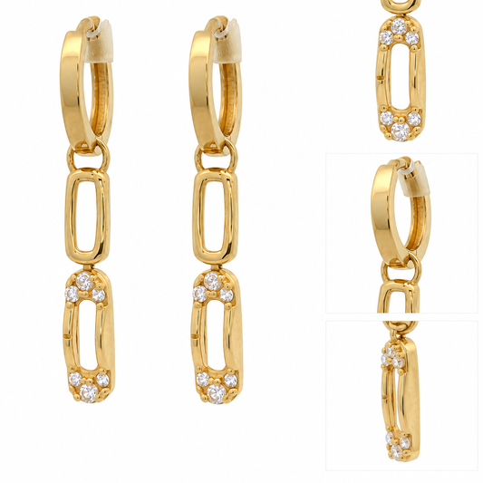 Cercei Aur 14 K dama zale Storm