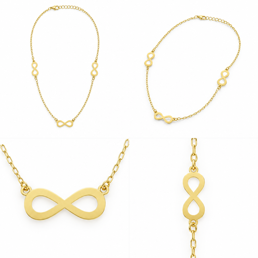 Lant Aur 14 K "3 Infinituri"