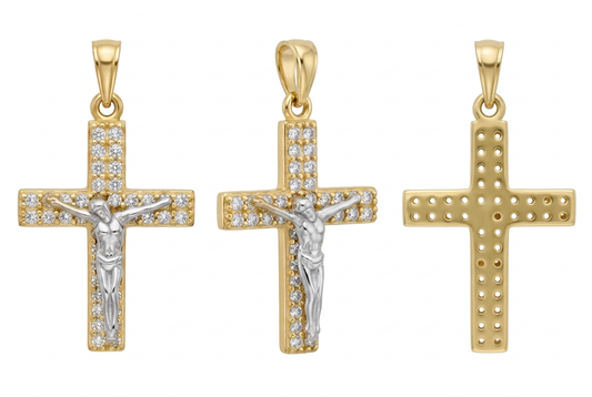 Pandantiv Aur 14K Cruciulita Divinity Stones