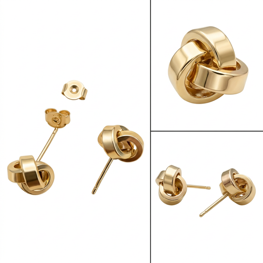 Cercei Aur 14K surub dama Circle
