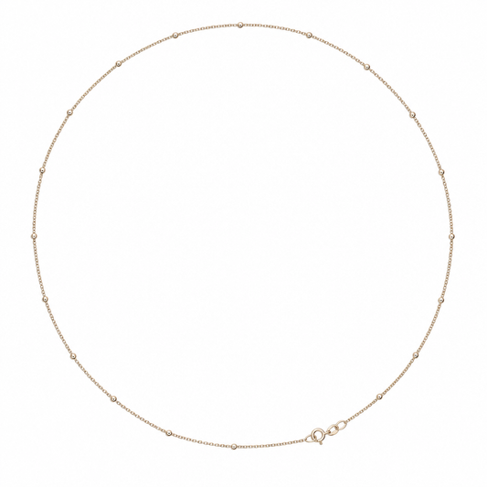 Lant Aur 14 K delicat cu bile