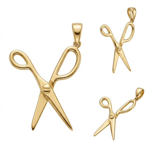 Pandantiv Aur 14K Foarfeca Barber
