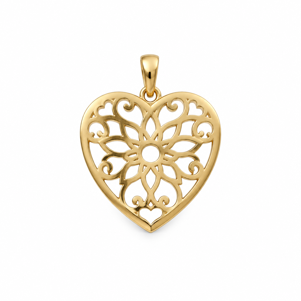 Pandativ Aur 14 K martisor Inima Mandala