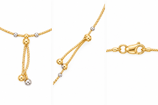 Bratara Aur 14K de picior Golden Cascade