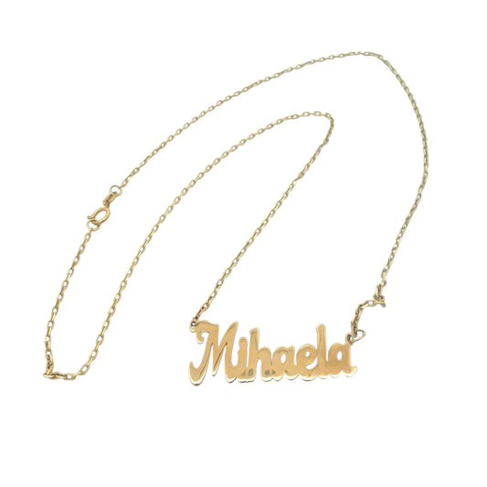 Nume din Aur "Mihaela" cu lantisor - Antonia Gold