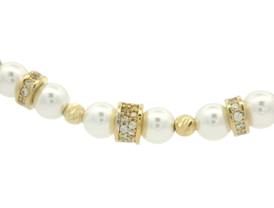 Colier perle de cultura si Aur - AG024225