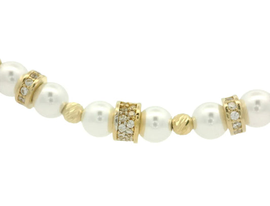 Colier perle de cultura si Aur - AG024225 - Antonia Gold