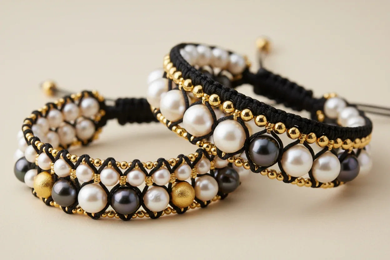 Brățări Snur cu Bile Aur / Perle - Antonia Gold