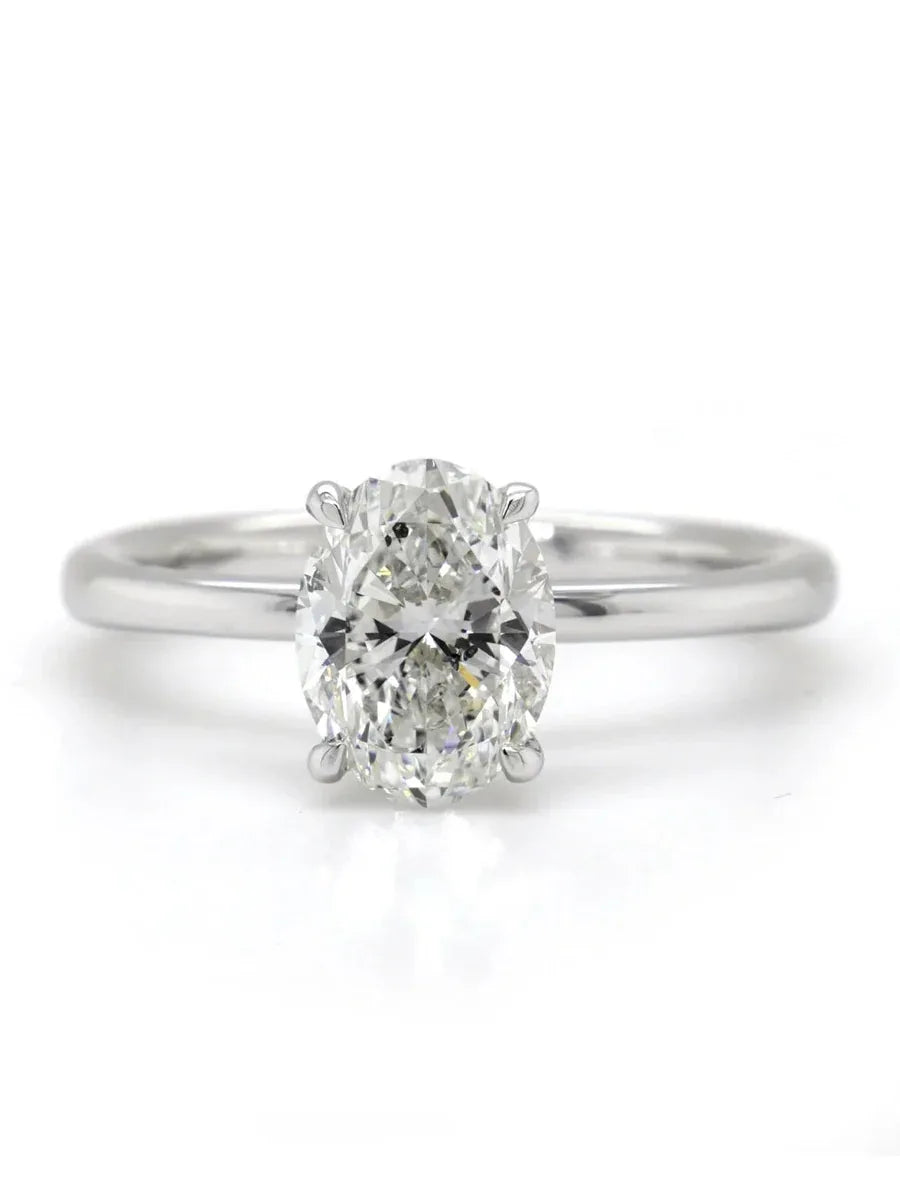 Inel Logodna cu Diamante Oval Brilliant 071 GIA - Antonia Gold