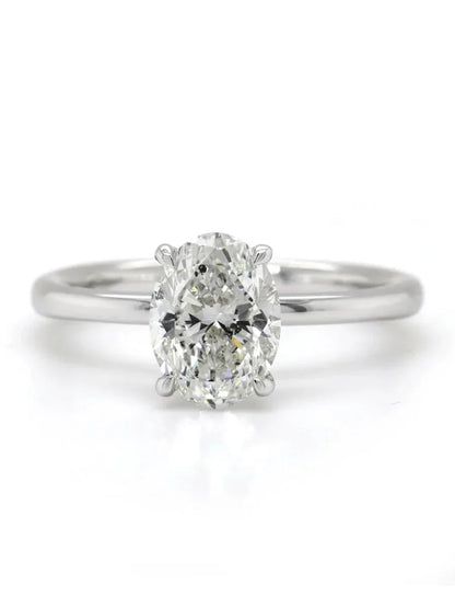 Inel Logodna cu Diamante Oval Brilliant 071 GIA - Antonia Gold