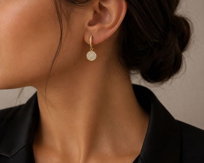 Cercei Aur 14K dama Stone