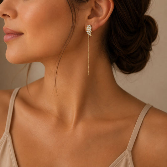 Cercei Aur 14K Aripi de inger