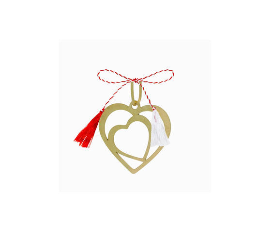 Pandantiv martisor "2 Inimi" - Antonia Gold