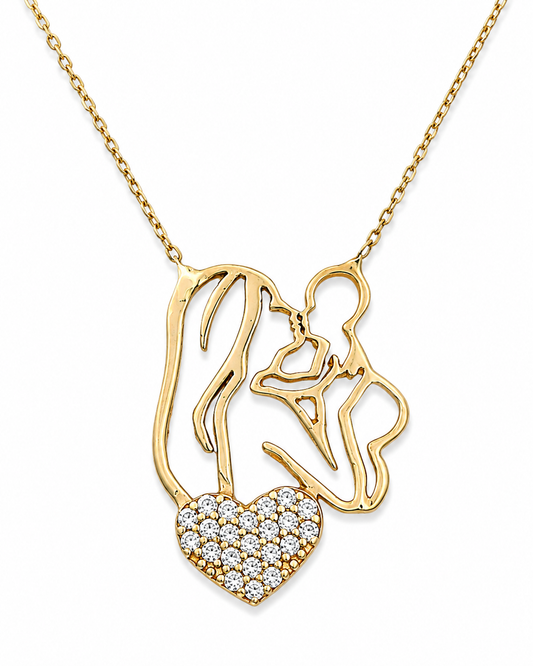 Lantisor dama Aur 14 K Mama si copilul Inima